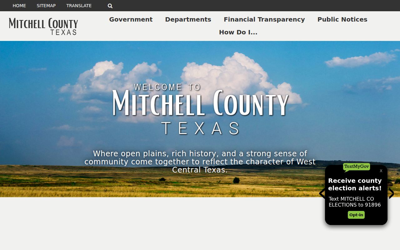 Mitchell County court docket courthouse gateway
